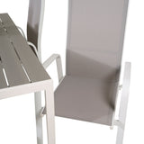 Jídelní stůl Break - Bílá Alu / Šedá Aintwood - 150*90 + Copacabana Recliner Chai