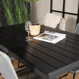 Jídelní stůl Break - 150*90 Black Alu / Black Aintwood +Lindos Jídelní židle - Bl