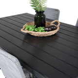 Jídelní stůl Break - 150*90 Black Alu / Black Aintwood +Lindos Jídelní židle - Bl
