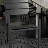 Jídelní stůl Albany 224/324*100 - Bílá Alu / Šedá židle Aintwood+Levels Chair (stacka