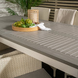 Albany Table - 224/324 - White/Grey - Malin Karmstol med dyna - Vit / grå dyna 6