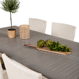 Albany Table - 224/324 - White/Grey - Malin Karmstol med dyna - Vit / grå dyna 6