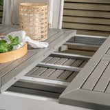 Albany Table - 224/324 - White/Grey - Albany 5:pos Stol - Vit Aluminium/vit textilene/aintwood 6