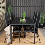 Jídelní stůl Break - 205*90 - Black Alu / Black Aintwood+Copacabana Recliner Cha