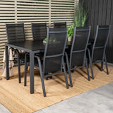Jídelní stůl Break - 205*90 - Black Alu / Black Aintwood+Copacabana Recliner Cha