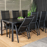 Jídelní stůl Break - 205*90 - Black Alu / Black Aintwood+Copacabana Recliner Cha