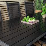 Jídelní stůl Break - 205*90 - Black Alu / Black Aintwood+Copacabana Recliner Cha