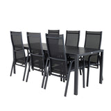Jídelní stůl Break - 205*90 - Black Alu / Black Aintwood+Copacabana Recliner Cha