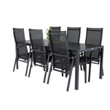 Jídelní stůl Break - 205*90 - Black Alu / Black Aintwood+Copacabana Recliner Cha