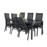 Jídelní stůl Break - 205*90 - Black Alu / Black Aintwood+Copacabana Recliner Cha