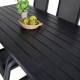 Jídelní stůl Break - 205*90 - Black Alu / Black Aintwood+Copacabana Recliner Cha