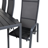 Jídelní stůl Break - 205*90 - Black Alu / Black Aintwood+Copacabana Recliner Cha
