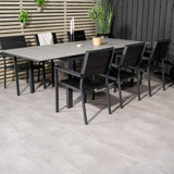 Jídelní stůl Levels 160/240*90 - Black Alu / Grey Aintwood + Židle Levels (stohovatelné) - Black Alu / Black Aintwood_6
