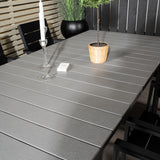 Jídelní stůl Levels 160/240*90 - Black Alu / Grey Aintwood + Židle Levels (stohovatelné) - Black Alu / Black Aintwood_6