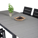 Jídelní stůl Levels 160/240*90 - Black Alu / Grey Aintwood + Židle Levels (stohovatelné) - Black Alu / Black Aintwood_6