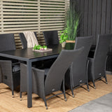 Jídelní stůl Break - 205*90 - Black Alu / Black Aintwood+Padova Arm Chair Reclin