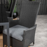 Jídelní stůl Break - 205*90 - Black Alu / Black Aintwood+Padova Arm Chair Reclin