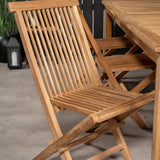 Jídelní stůl Kenya 220*100*H76 - Teak+Keňa skládací židle s područkou - Teak_6