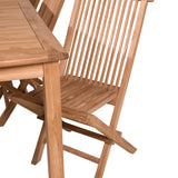 Jídelní stůl Kenya 220*100*H76 - Teak+Keňa skládací židle s područkou - Teak_6