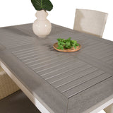 Albany Table - 160/240 - White/Grey - Malin Karmstol med dyna - Vit / grå dyna 4