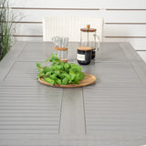 Albany Table - 160/240 - White/Grey - Malin Karmstol med dyna - Vit / grå dyna 6