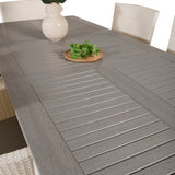 Albany Table - 160/240 - White/Grey - Malin Karmstol med dyna - Vit / grå dyna 6