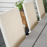 Jídelní stůl Break - 205*90 - Bílá Alu / šedá Aintwood+Anna Arm Chair (stackabl
