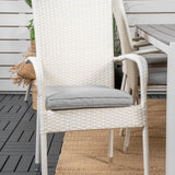 Jídelní stůl Break - 205*90 - Bílá Alu / šedá Aintwood+Anna Arm Chair (stackabl