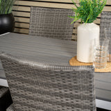 Jídelní stůl Break - 205*90 - Bílá Alu / šedá Aintwood+Anna Arm Chair (stackabl