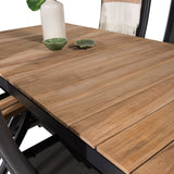 Stůl Mexiko 180/240 – Černá/Teak – Panama 5:pos židle – Černá/Černá 4
