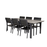 Stůl pro úrovně 229/310 - Černá/šedá - Židle pro úrovně (stohovatelné) - Black Alu / Black Aintwood 6