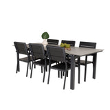 Stůl pro úrovně 229/310 - Černá/šedá - Židle pro úrovně (stohovatelné) - Black Alu / Black Aintwood 6