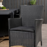 Jídelní stůl Marbella 160/240*100*H75 - Black+Knick Chair Chair - Black_8