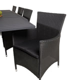 Jídelní stůl Marbella 160/240*100*H75 - Black+Knick Chair Chair - Black_8