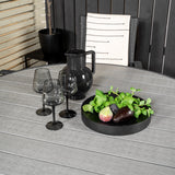 Parma - Stůl ø 140 - Black Alu / Grey Aintwood - Anna Chair - Black 4