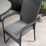 Parma - Stůl ø 140 - Black Alu / Grey Aintwood - Anna Chair - Black 4