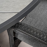 Parma - Stůl ø 140 - Black Alu / Grey Aintwood - Anna Chair - Black 6