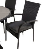 Parma - Stůl ø 140 - Black Alu / Grey Aintwood - Anna Chair - Black 6