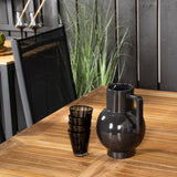 Jídelní stůl Panama 160/240*90 - Black Alu / Teak+Break 5:pos Židle - Black Alu / Black Textilene_8