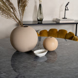 Estelle runt Matbord - Borstad Mässing / Svart marmor - ø106*H75+Limhamn - Židle - Gold Velvet_4