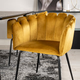 Dipp jídelní stůl - 180*90cm - Černá dýha / černé nohy s mosazným dippem +Limhamn - Židle - Gold Velvet_4