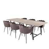 Jepara Matbord - Grå - 250*100*H76+Limhamn - Židle - Grey Velvet_6
