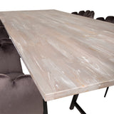 Jepara Matbord - Grå - 250*100*H76+Limhamn - Židle - Grey Velvet_6