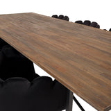 Padang Matbord - Svart / mörk Teak - 250*100*H76+Limhamn - Židle - Black Velvet_6