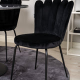 Estelle runt Matbord - Svart / Svart marmor - ø106*H75+Limhamn Light - Židle - Black Velvet_4