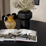 Jídelní stůl Dipp - 115 cm - Černá dýha / černé nohy s mosazným dippem + Limhamn Light - Židle - Black Velvet_4