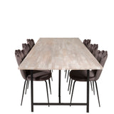 Jepara Matbord - Grå - 250*100*H76+Limhamn Light - Židle - Grey Velvet_6
