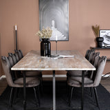 Jepara Matbord - Grå - 250*100*H76+Limhamn Light - Židle - Grey Velvet_6