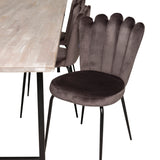 Jepara Matbord - Grå - 250*100*H76+Limhamn Light - Židle - Grey Velvet_6