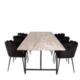 Jepara Matbord - Grå - 250*100*H76+Limhamn - Židle - Black Velvet_6
